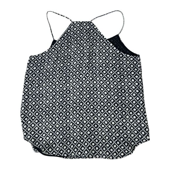 Ann Taylor‎ Loft Women's Navy Blue and White Chiffon Tank Top sz Small NEW - Picture 7 of 7